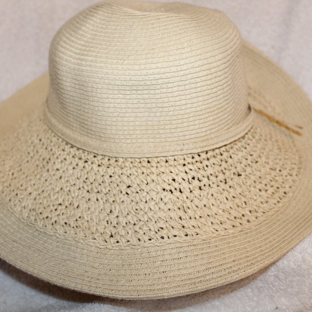 Vintage Cappelli Prairie Straw Sun Hat - Picture 3 of 5